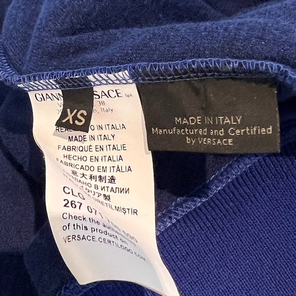 VERSACE BLUE MEDUSA HEAD HOODIE - Picture 9 of 9